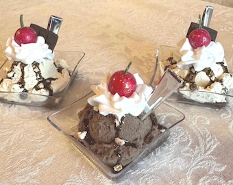 Mini Faux Ice Cream Sundae