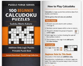 Calcudoku - 100 Beginner Puzzles
