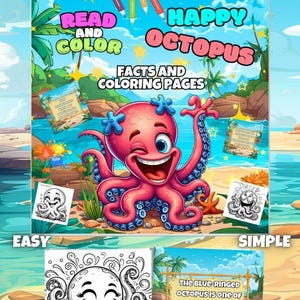 Octopus Coloring Book for Kids: Ocean Animal Activity Book