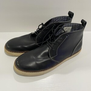 Original Penguin Chukka Boots Mens Size 11 Black Leather Plaid Lined Casual penguin chukka products for sale | eBay main image 3
