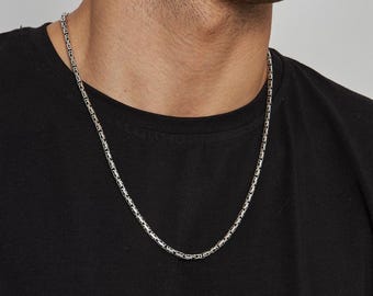 3mm Round King Chain Necklace – 925 Sterling Silver