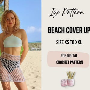Beach Cover Up | Crochet Pattern | PDF | Seashore Skirt, Coverup Crochet Skirt, Bathing Suit Coverup Mini, Midi, Maxi Crochet Skirt