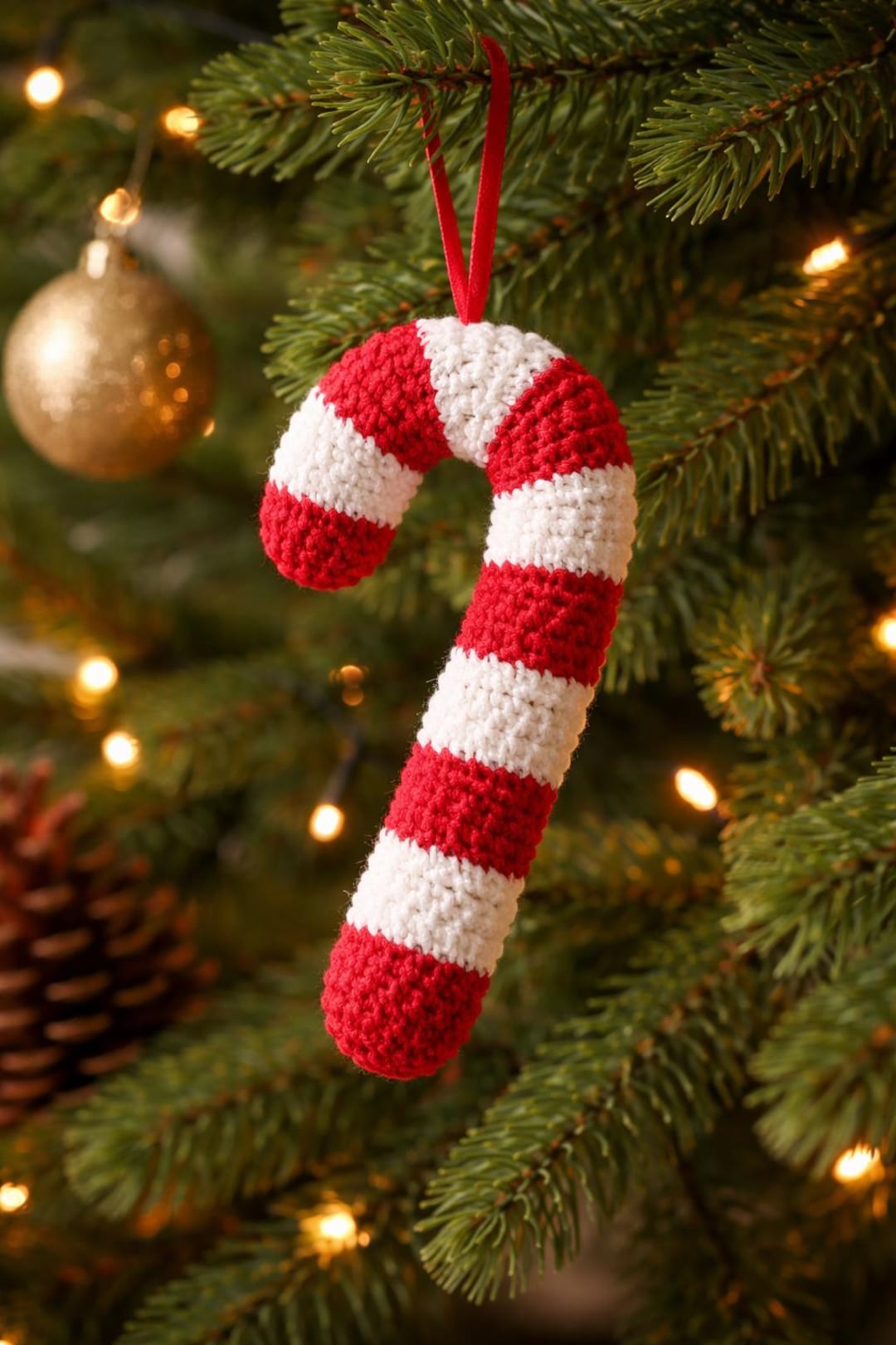 Crochet Candy Cane Pattern – Christmas Amigurumi Ornament – Easy ...