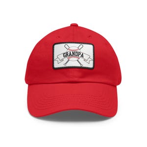 Grandpa Baseball Dad Hat with Leather Patch, Gift for Grandfather, Father&#39;s Day Hat, Casual Style Cap, Summer Accessories