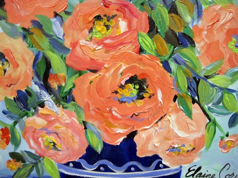 Floral Acrylic Painting Original Painting 16 X 20 Fine Art by Etsy