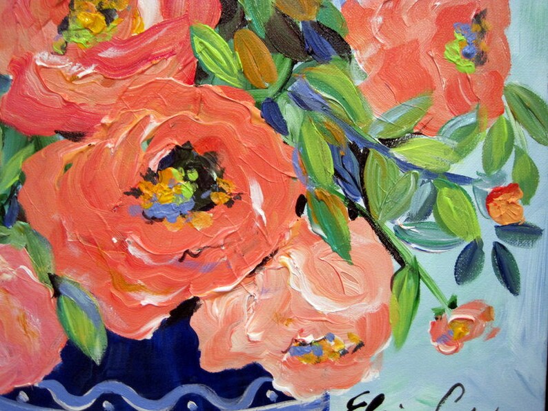 Floral Acrylic Painting Original Painting 16 X 20 Fine Art by Etsy