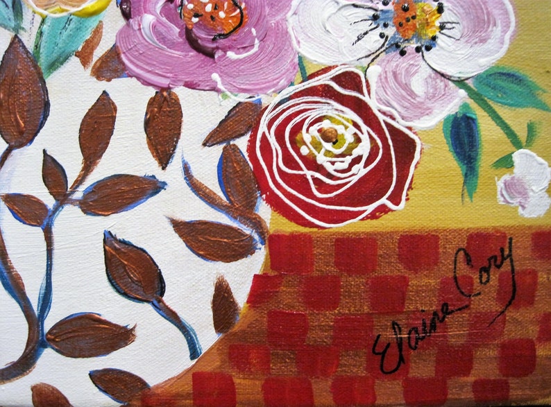 Copper Beauty Original Painting 16 x 16 Art by Elaine Cory