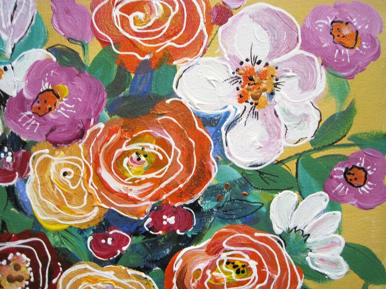 Copper Beauty Original Painting 16 x 16 Art by Elaine Cory