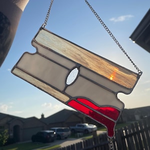 Razor Blade Stained Glass Suncatcher - Etsy