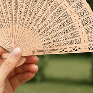 Custom Wooden Wedding Fans, Bridal Shower Party Fans, Personalized Rustic Wooden Hand Fans, Bachelorette Party Fan, Wedding Guest Favors