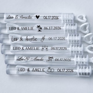 Bulk Wedding Bubble Wands/Wedding Reception Send Off Bubbles/Outdoor Wedding Exit Bubble Tubes/Love Wedding Bubble Labels/Ready to Use