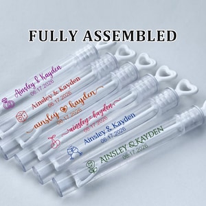 Custom Soap Bubbles Wand/Wedding Bubbles Tubes for Guest/Personalized Wedding bubble Labels/Wedding Party Idea/Outdoor Wedding Decoration