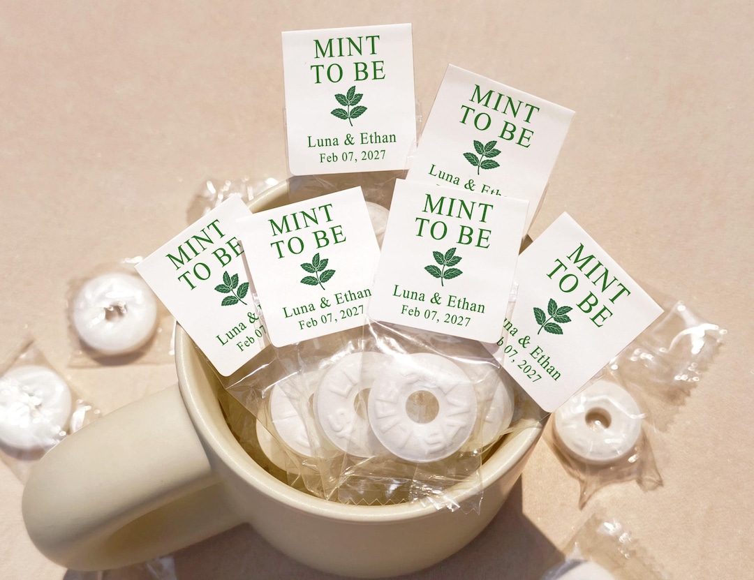 Mint to Be Wedding Favors With Personalized Tags - Custom Engagement ...