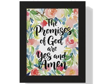 Promises of God Floral Bible Verse wall Art Christian (Digital Download)