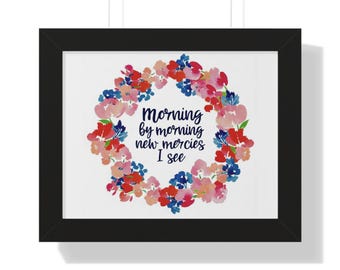 Floral Christian Wall Art: New Mercies Scripture Print (Digital Download)