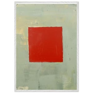Minimalist Red Square Art Print