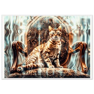 Dreamy Cat on the Throne