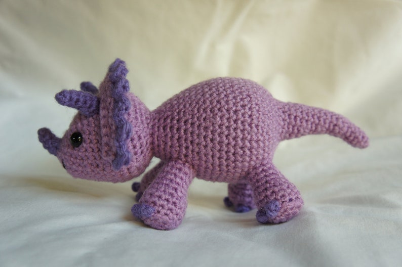 PDF Crochet Amigurumi Pattern Triceratops Dinosaur image 4