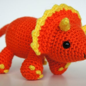 PDF Crochet Amigurumi Pattern Triceratops Dinosaur image 2