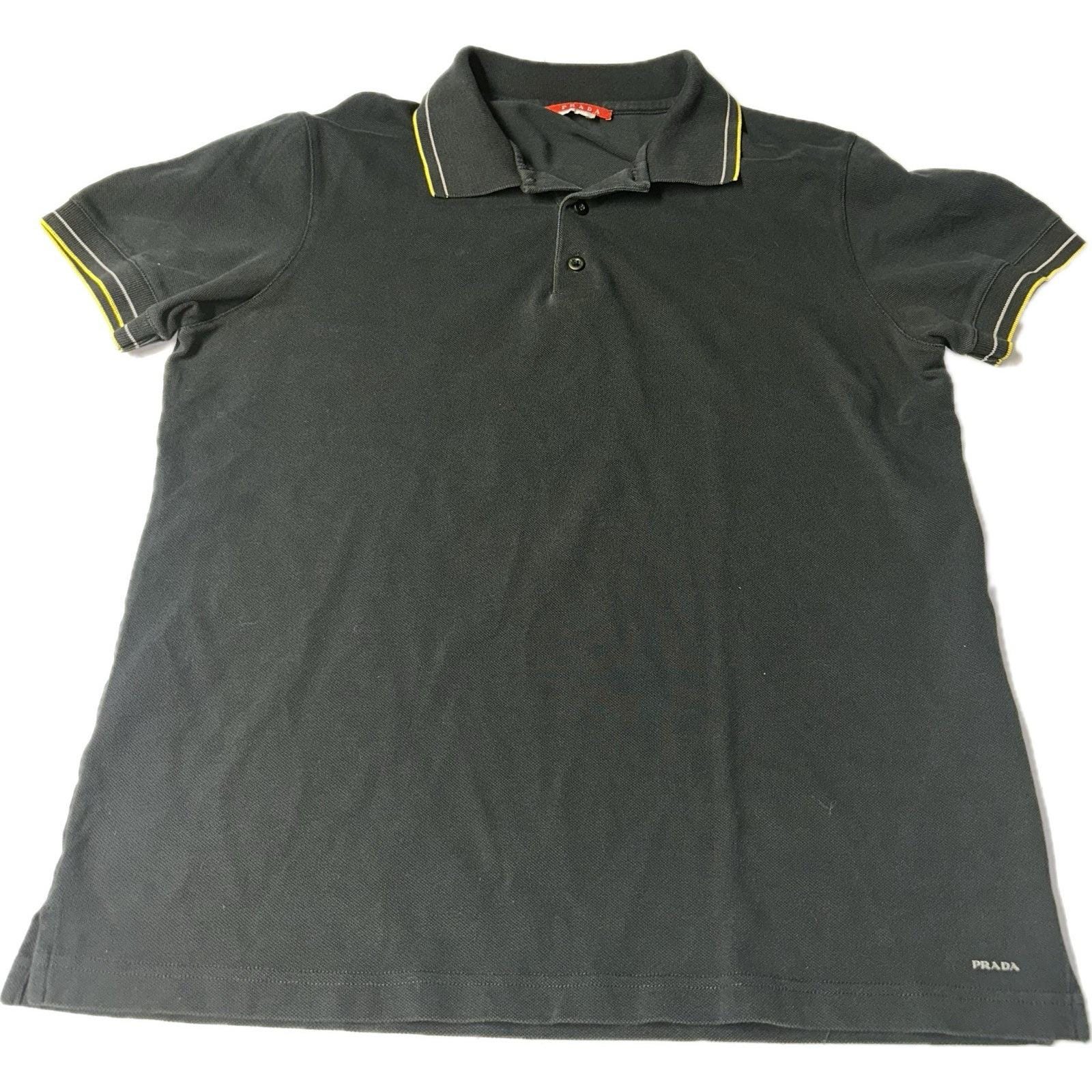 トップス 00s PRADA SPORT polo shirts black green Prada Polo Shirt - Etsy