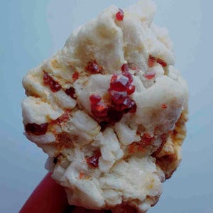 Authentic Combined Spessartite Garnet on Feldspar Matrix Terminated specimen: from Pakistan,106 Gram