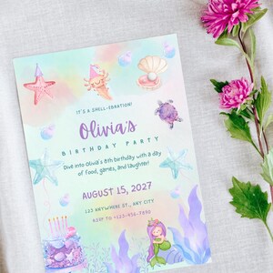 Under the Sea Birthday Invitation Template | Ocean Party Invite | Editable Digital Download | Girl or Boy Party | Instant Access via Canva