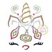 Unicorn Horn Ornaments Embroidery Design For Machine Embroidery, INSTANT DOWNLOAD now available