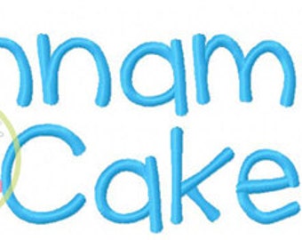 Cinnamon Cake Embroidery Font 1", 1.5", 2.0", & 2.5" INSTANT DOWNLOAD now available