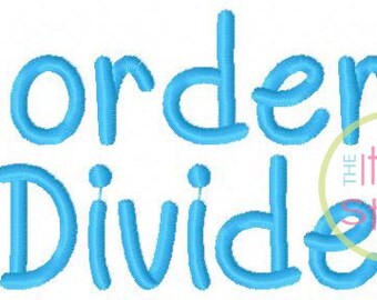 Borders Divide Embroidery Font .75", 1.25", 1.75", & 2.25" INSTANT DOWNLOAD now available