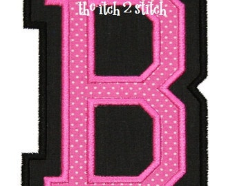 Double Applique Varsity Font Satin Finish 3", 4", and 5" INSTANT DOWNLOAD now available
