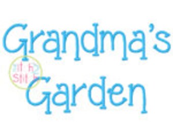 Grandma's Garden Embroidery Font 1.00