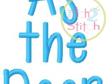 As The Deer Machine Embroidery Font 1.5", 2.0" & 2.5" INSTANT DOWNLOAD now available