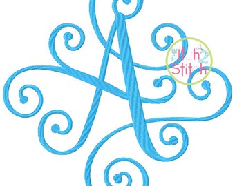 Elegant Scroll Large Monogram Font 6.0", 7.0",& 8.0" , Uppercase ONLY, INSTANT DOWNLOAD now available