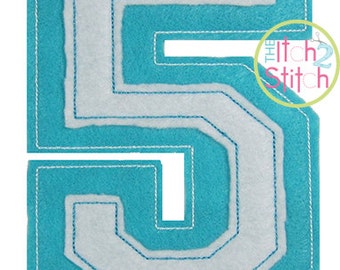 Raggy Double Varsity Jersey Numbers Applique Font, Shown with our "Varsity" font (NOT included) INSTANT DOWNLOAD now available