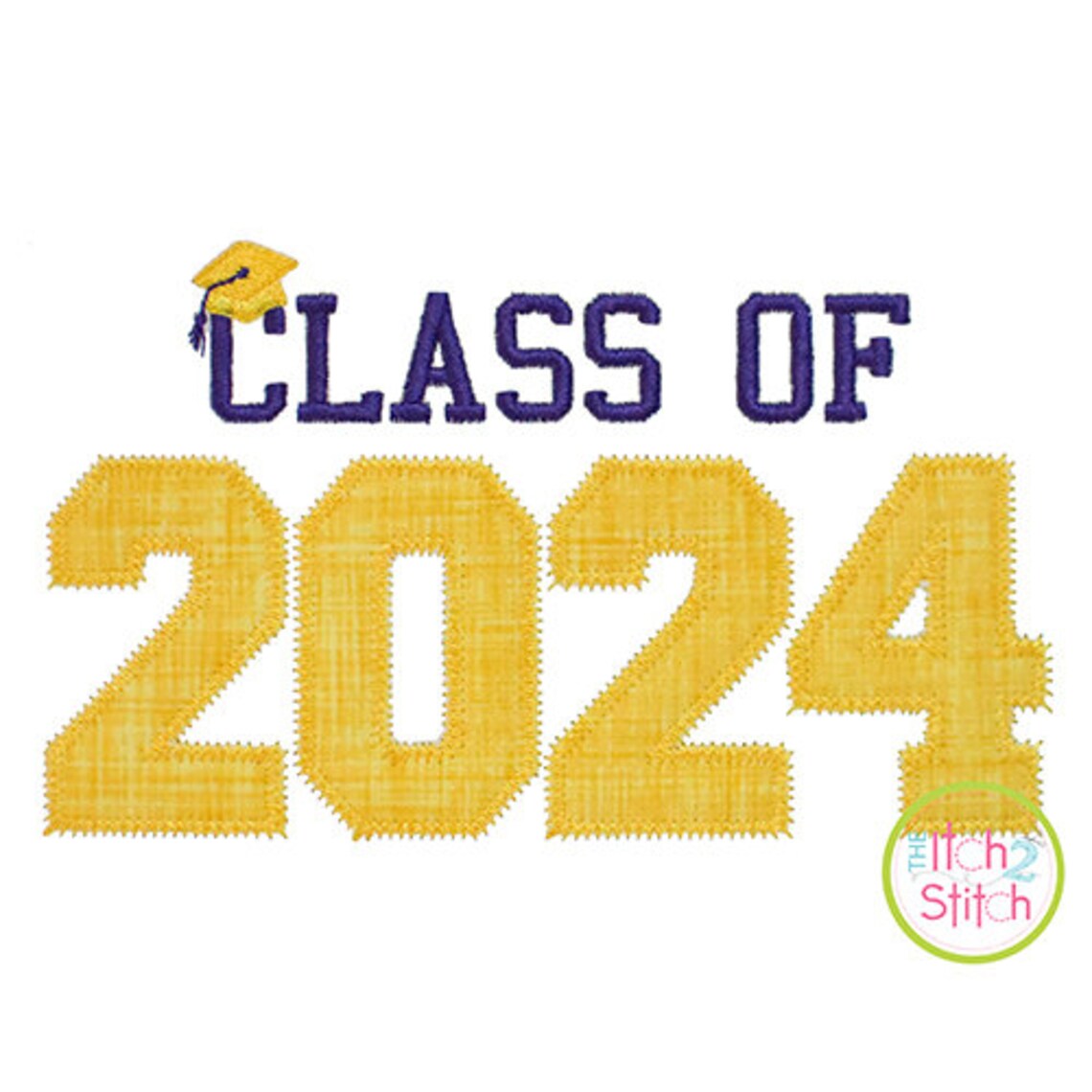 Class of 2024 Applique Design SET Satin Stitch Zig Zag & Etsy Ireland