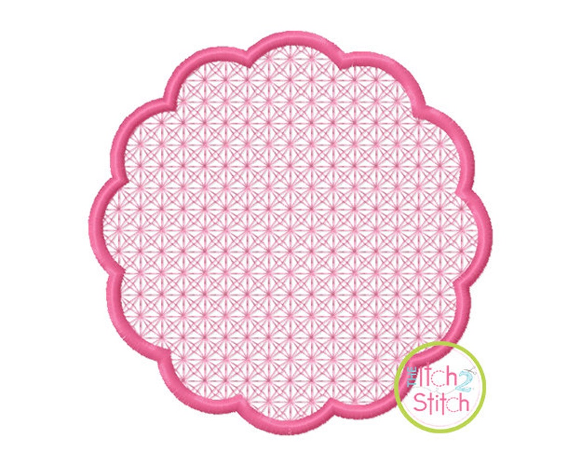 Scallop Circle Motif Embroidery Design for Machine Embroidery Etsy