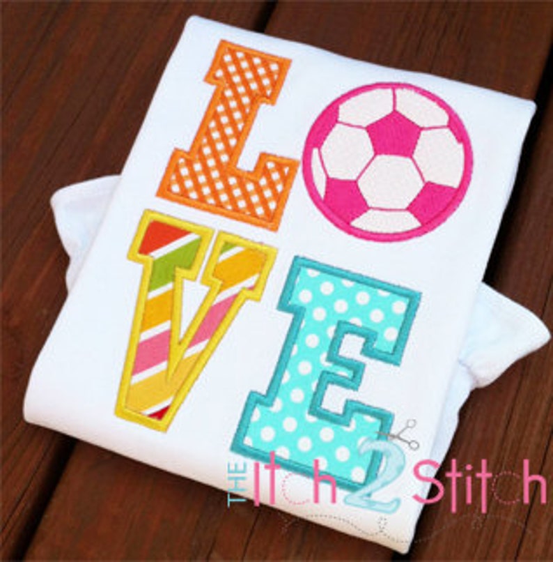 Soccer love applique design for machine jessecmault instant  etsy