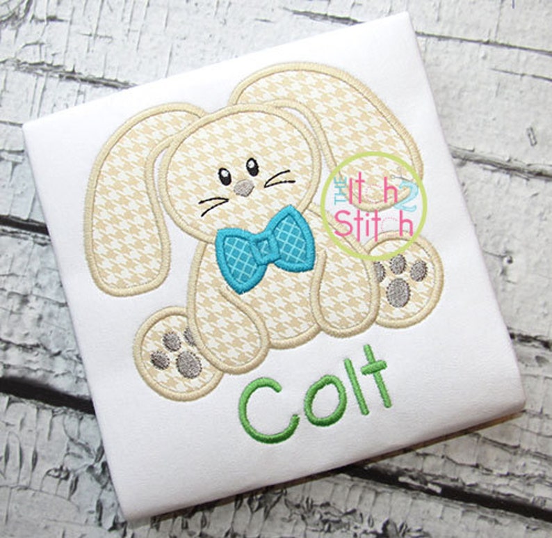 Sitting Bunny Boy Applique Design Hoop Size 4x4 5x7 and 6x10 - Etsy