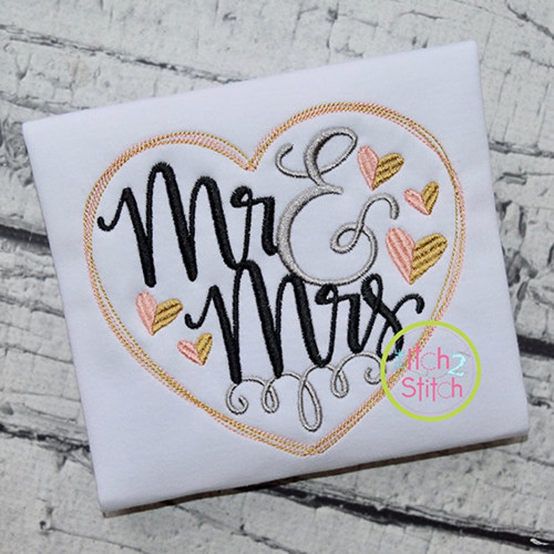 Mr and Mrs Embroidery Design for Machine Embroidery INSTANT Etsy Denmark