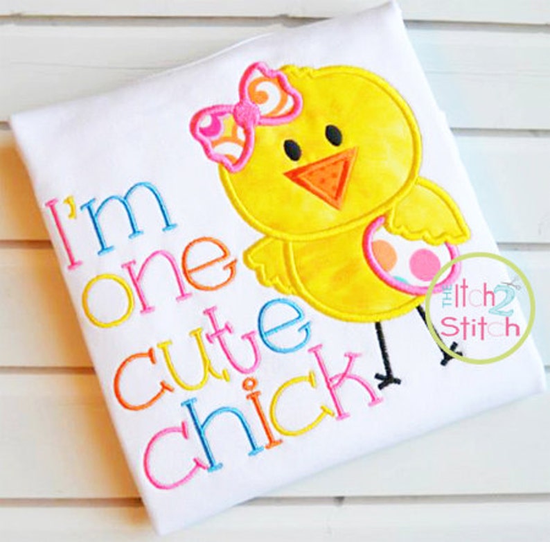 One cute chick applique design for machine embroidery hoop  etsy One cute chick applique design for machine embroidery hoop  etsy