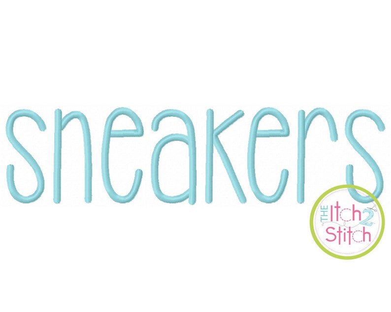 Sneakers Embroidery Font Includes Numbers & Punctuation Etsy