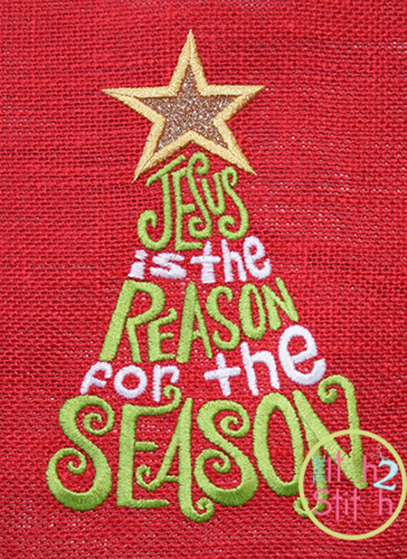 Jesus Is the Reason for the Season Embroidery design with Etsy