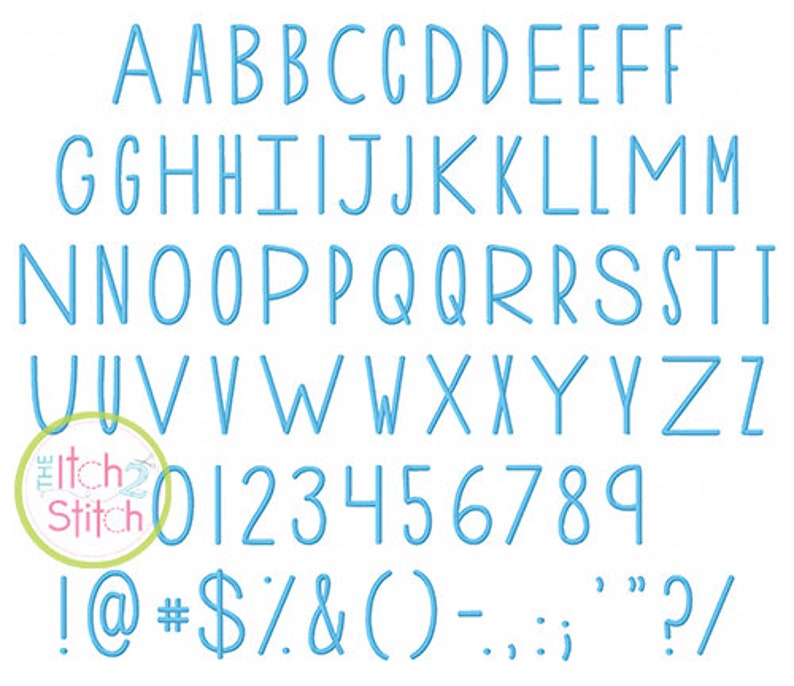 3 One More Night Embroidery Font in sizes 1 79 files 2 2.5 Aa-Zz letters number 0-9 and partial punctuation 3.5 and 4 1.5