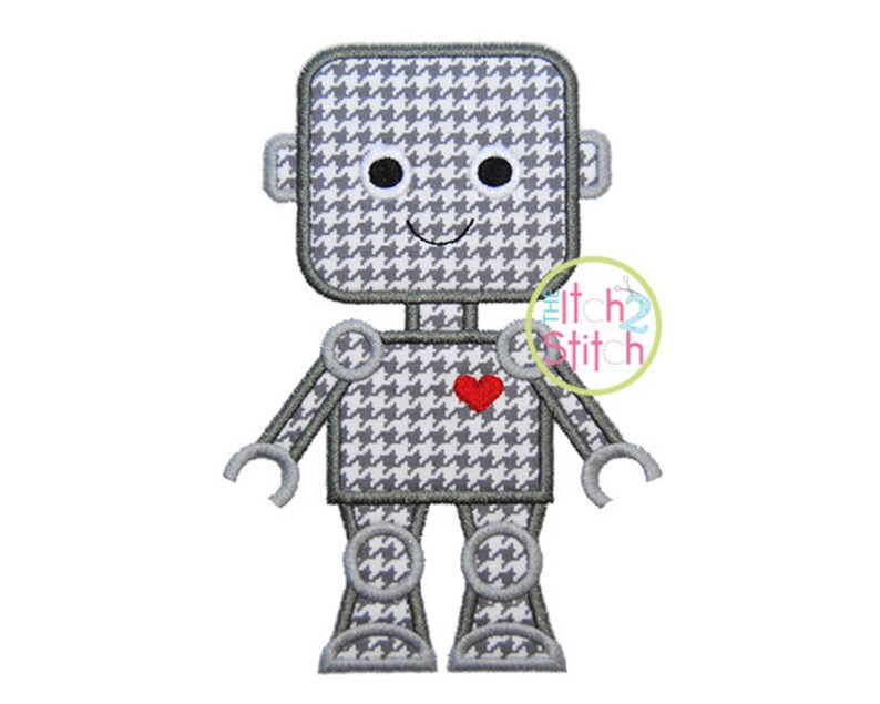 Robot boy applique design for machine embroidery shown with  etsy Robot boy applique design for machine embroidery shown with  etsy