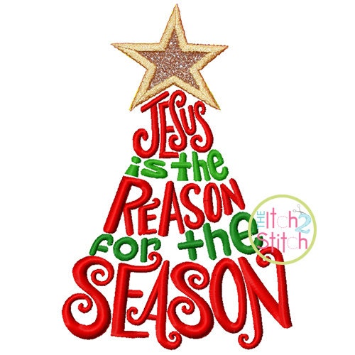 Jesus Is the Reason for the Season Embroidery design with Etsy
