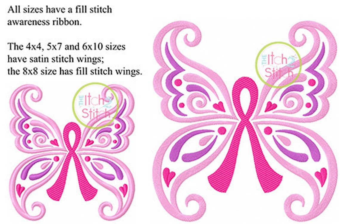 Butterfly Awareness Ribbon Embroidery Design for Machine Etsy