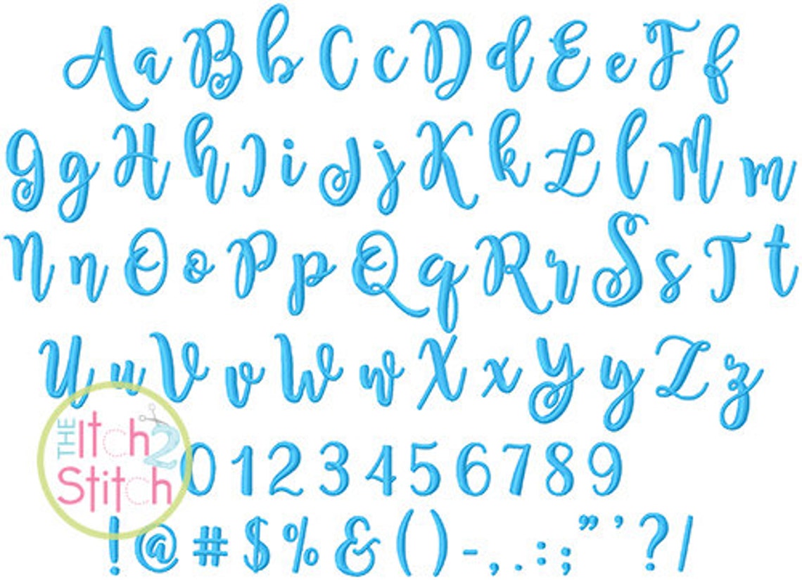 Magnolia Sky Embroidery Font 1 1.5 2 & Etsy