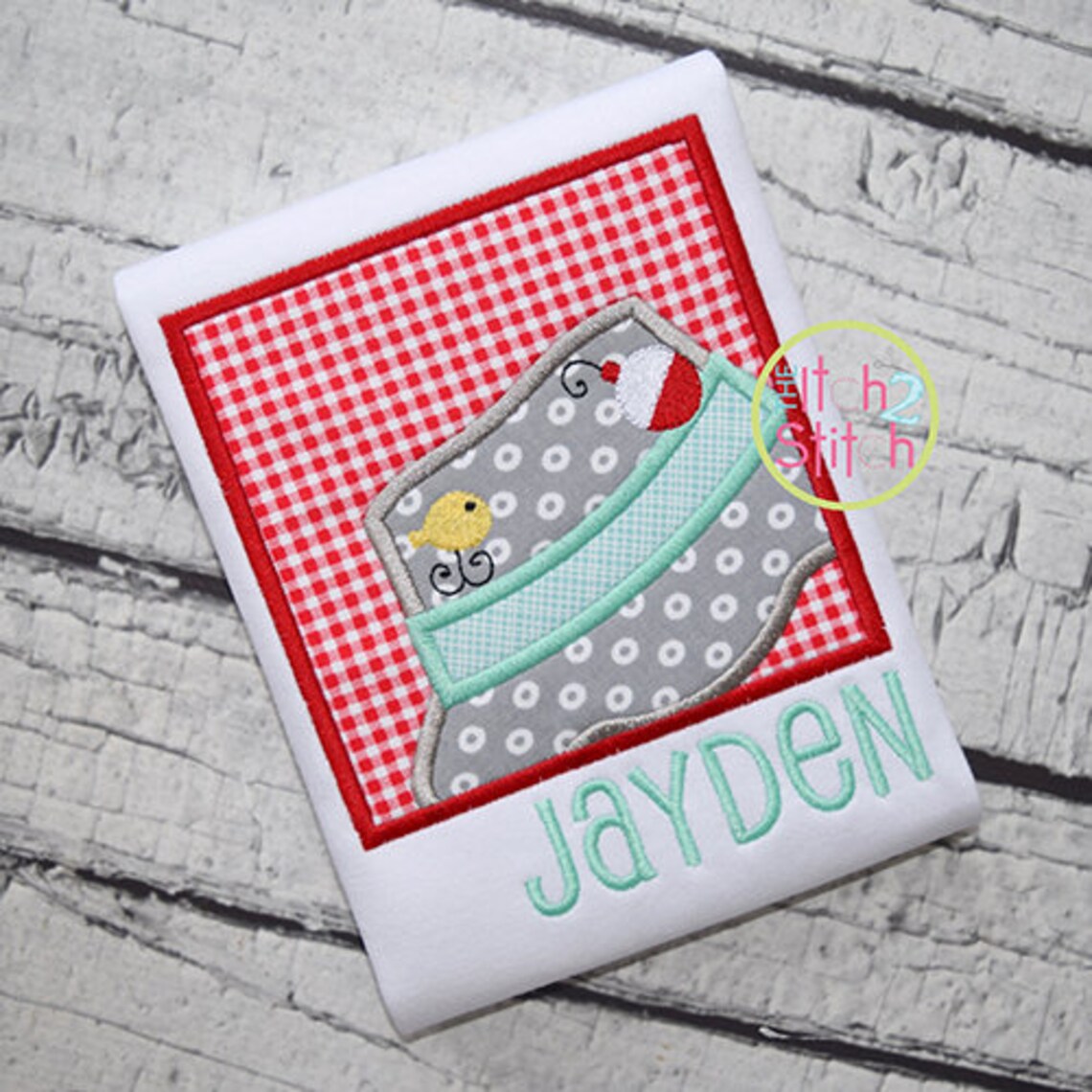 Fishing Hat Box Applique Design for Machine Embroidery Sizes Etsy