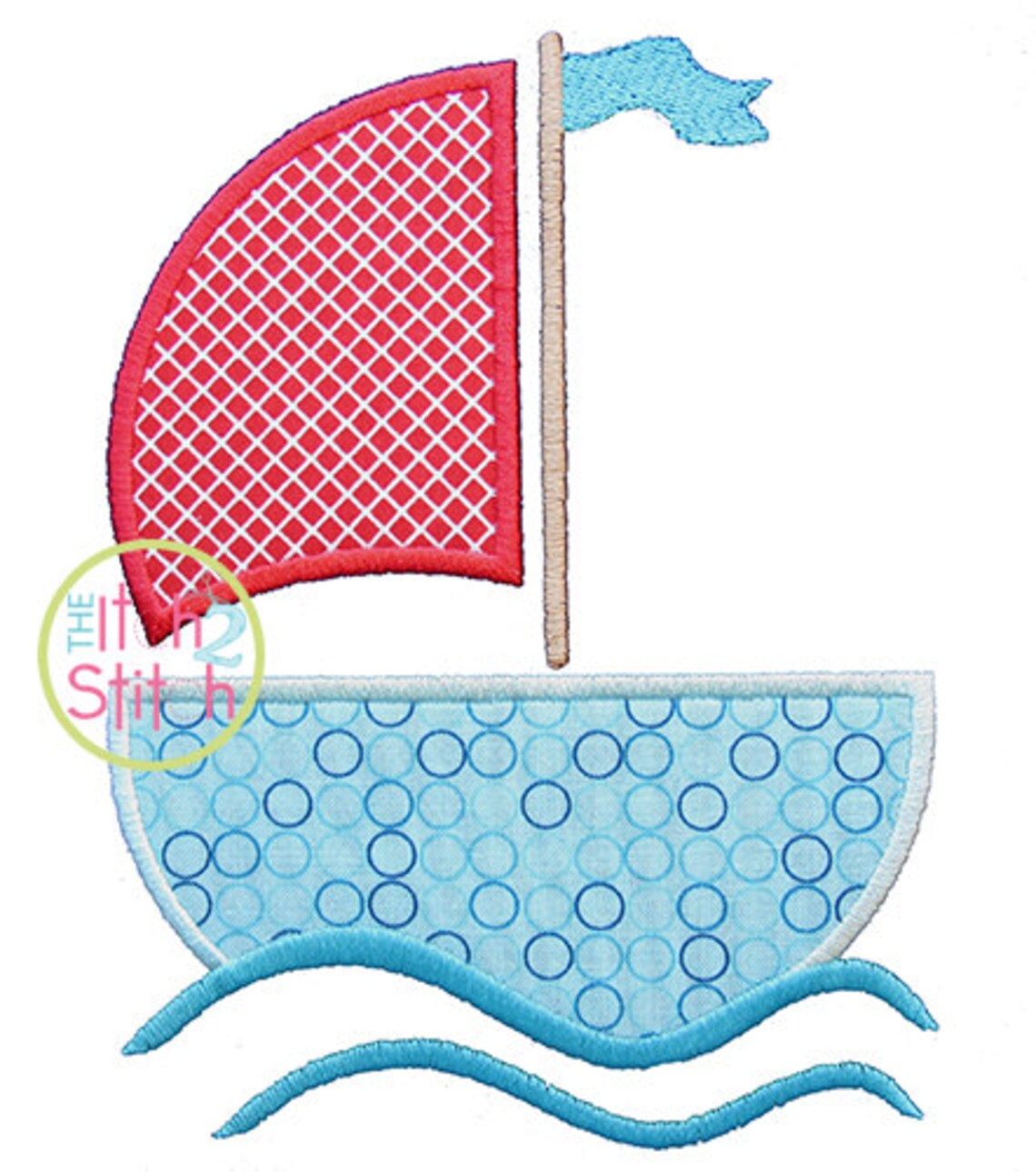 Sailboat Applique Design For Machine Embroidery | Etsy