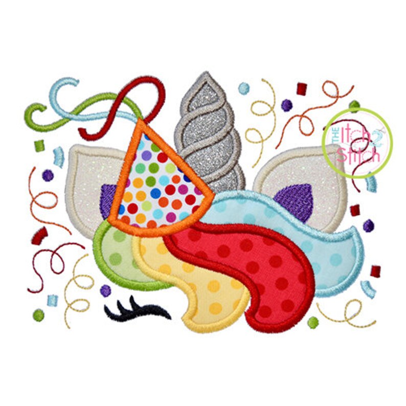 Download Birthday Unicorn Horn Applique Design For Machine ...